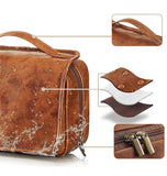 Reddish Brown Luxury PU Business Travel Toiletry Bag Large Capacity Waterproof Makeup Organizer V888-ELOSUNG17578