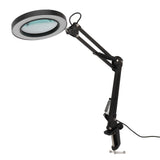 10X Magnifying Lamp with Clamp Black Adjustable Swivel Arm 3 Colors Mode USB 5V Stepless Dimming V1294-YM0901-3119230113211