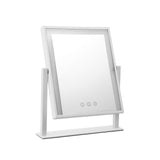 Embellir Makeup Mirror 25x30cm Hollywood Vanity with LED Light Rotation White MM-STAND-2530LED-WH