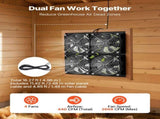 Solar Powered Fan, 25W Solar Panel with 4 Fans, Adjustable Solar Panel Angle, 2668 RPM High-Speed, V952-KQWSXHFJDTYN5TENT001Y3