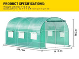 Walk-in Tunnel Greenhouse, 3 x 2 x 2 m, Portable Plant Hot House with Galvanised Steel Frame, 1 Top V952-YDSDWSL1077FTKHD5V0