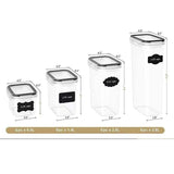 24-Pack Airtight Storage Containers for Organized Pantry, Transparent with Labels V1237-ZY-506-0023