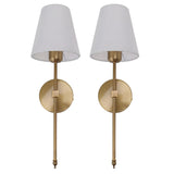 Wall Sconces Sets of 2 Hardwired Bathroom Vanity Light Fixture with Whiteshade E26 E27 Wall V1294-YM0703-3119230086211
