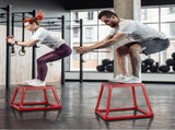 Plyometric Jump Box, 12 Inch Plyo Box, Steel Plyometric Platform and Jumping Agility Box, Red V767-VVR-TXTD12YCGTHSLFMPHV0