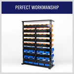 50-Piece Bin Wall Mounted Parts and Tool Storage Rack Organizer Rack for Workshop Tools V465-97325