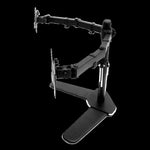 13"-27" Dual Screen Monitor Stand TV Bracket Computer Display Desk Mount Holder V63-824361