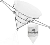 Cleaner Syrup, Better Filtration Stainless Steel Cone Filter Holder with 20 Paper Filters V1258-DP02-WO-666