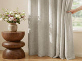 2 Pack Beige 100% Blackout Linen Curtains, Thermal Insulated Grommet Drapes for Bedroom and Living V1189-LC-AMZ-00231