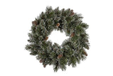 Christabelle 61cm Christmas Wreath Cashmere Pine with LED Lights Front Door Decoration Ornament 112_HZC61