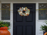 Fall Wreath for Front Door, Autumn Pumpkin Wreath Halloween Thanksgiving Wreath Door Hanging Party V1192-AZ-W-20958