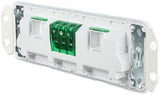 Schneider Electric Clipsal 10A 250V Quad PowerPoint Socket with 2 Extra Switches Less Mechanism V1202-V1-CLI30154XXUAVW