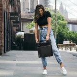 Victrola Revolution Go Turntable - Black Bundled Crosley Record Storage Display Stand V398-VTR-750SB-BLK-BSS