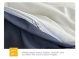 Light blue cheese Washed Cotton Bedding Set - Solid Color Fitted Sheet Style, 4-Piece Set for 1.8m V888-ELOSUNG48741