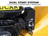 Ducar 70P 3600 RPM Wood Chipper with E-Start Shredder Mulcher Grinder Yellow Black WCP-70P-YLBK