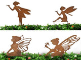 Set 4 Asst Fairy Garden Stakes 45cm, 32cm, 29cm, 29cm V637-27608FRY