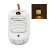 Mini Air Conditioner Humidifier Aromather 3 Gears 5 Blades USB Charging Night Light Water Cooling V1294-YM0523-3113220038611