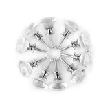 10 Pieces Glass Cupboard Knobs Crystal Diamond Shape Pull Handle for Drawers Dresser Wardrobe V1237-ZY-528-262
