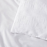 Bianca Cosmo White Soft Chenille Geometric Quilt Cover Set Super King V442-BCA-QUILTCS-COSMO-WHITE-SK