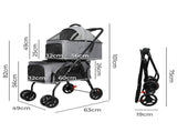PaWz Two-tier Pet Stroller Double Dog ST1010-GY