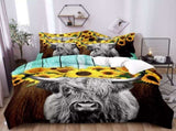 Nature-Inspired Floral Duvet Cover Set - Hypoallergenic Fabric-King V745-AQ043886K3