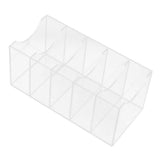 Clear Acrylic Organizer, 5 Compartments, Closet Use, Ideal for Belts and Accessories, Sleek Design V1369-AZ3-W-17181