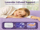 Giselle 5cm Memory Foam Mattress Topper Lavender Infused Egg Crate Pad Mat Double MATTRESS-TOP-EC-5LA-D