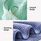 Modern Pineapple Grid Design Ultra-Soft Coral Fleece Bath Towel90x170cm Extra Thick Strong V1232-BLGYJ005