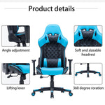 Gaming Chair Ergonomic Racing chair 165&deg; Reclining Gaming Seat 3D Armrest Footrest Pink White V255-GCHAIRPK-32