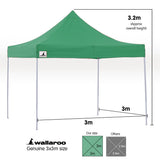Wallaroo 3x3 PopUp Green Gazebo Marquee Outdoor Tent GAZ-POP-3X3-GN