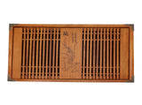 Kungfu Tea Tray Chinese Gongfu Tea Tray Drainage Water Storage Wood Tea Table with Drain Pipe Yellow V1294-YM0703-3118230040211