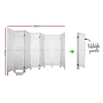 Artiss 8 Panel Room Divider Screen 326x170cm Louver White RD-B-0539-8P-WH