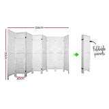 Artiss 8 Panel Room Divider Screen 326x170cm Louver White RD-B-0539-8P-WH