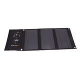 21W Foldable Solar Panel Charger Black Portable Solar Phone Charging Panels with Dual USB Port for V1294-YM0718-3114220080011
