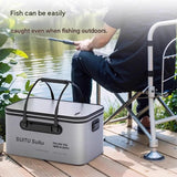 Blue Foldable Car Wash Storage Box - Large Capacity Waterproof EVA Organizer, Heavy Duty Handles, V888-ELOSUNG56472