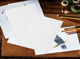 White Water-Soluble Colored Pencil Paper with High Gloss Finish, Perfect for Artists, Drawing, and V1370-AZ4-14209