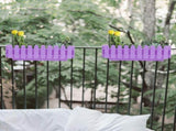 Set of 2 Plastic Rectangular Planter Boxes with Built-in Trays Perfect for Indoor and Outdoor Garden V1370-AZ4-16998