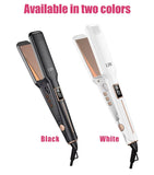 White Advanced Titanium Ion Flat Iron - Professional Hair Straightening & Curling Styler V1268-MZ00089
