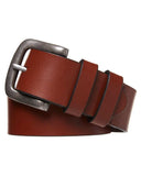 Statesman Mens Genuine Buffalo Leather Belt Dual Size - Brown V563-M00025-BROWN-S