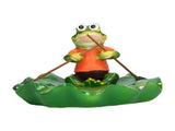 Simulation Resin Floating Lotus Leaf Frogs Ornament Fish Pond Fountain Landscape Decor V1294-YM0715-3111210437011