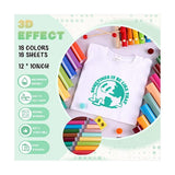 Vinyl Heat Transfer - 18 Sheets 12 X 10Inches 3D Puff HTV Heat Transfer Vinyl for y13519 V1366-AZ2-W-15657