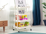Levede 4 Tiers Kitchen Trolley Cart White HO0576-4-WH