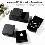 36PCS Kraft Jewelry Boxes, Square Black Cardboard Jewelry Box, Jewelry Gift Box with Foam Liner & V1369-AZ3-W-08897