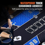 10 Player Foldable Red Color Poker Table Blackjack Texas Holdem Table with Cup Holders V488-POKER - RED