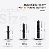 Phoenix Stainless Steel 6L with Fluoride & Smart Carbon Filter - Stainless Steel Stand V502-P12C2F2D0