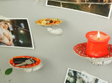 Mushroom Hanging Shelf,Wall Floating Shelf Mushroom Shaped Resin Hanging Ornaments Home Decor Wall V1192-AZ-W-9934