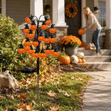 Bring Eerie Charm to Your Outdoor Space with Solar-Powered Halloween Stake Lights Pumpkin, Skull, V1341-ZY-WEUJUWA3-BIGEYEPUMPKIN-2PCS