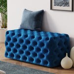 Elsa Navy Blue Velvet Ottoman-Rectangular V264-OTM-801V-BLU-NA-1