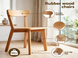 Artiss Round Dining Table and Chairs Set 5 PCS, 108cm Compact Kitchen Table Set with Solid Pine Wood DSET-TAB01-RUB-WDX4