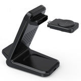 CHOETECH T608-F-BK 15W 4-in-1 Wireless Charger Stand for iWatch and Samsung Watch V28-ELECHOT608FBK