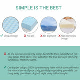 7 Zone Memory Foam Topper Mattress Toppers Cool Gel Pad Mat Medium Firm 8cm Thick 137cm x 190cm V201-W12782460